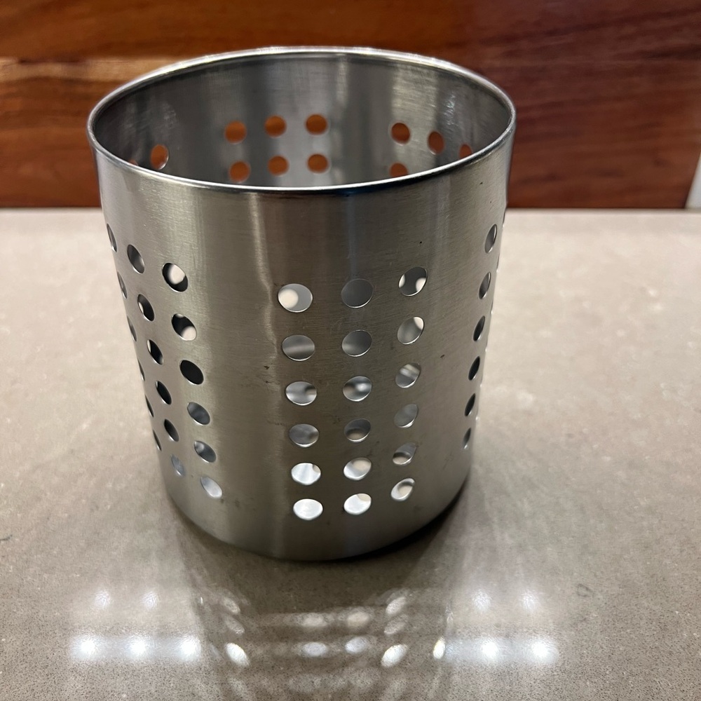 IKEA Utensil Holder, Stainless Steel, 5 3/8"